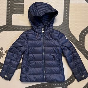 8 yo Girls Blue Moncler Puffer Jacket with Hood